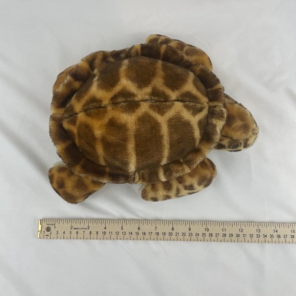 Sea World Brown Tan Sea Turtle 12” Plush Stuffed Animal - Picture 5 of 5